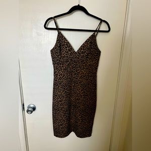 Leopard bring bodycon mini dress